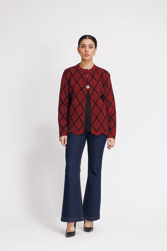 Ellena - Round Neck Cardigan Sweater