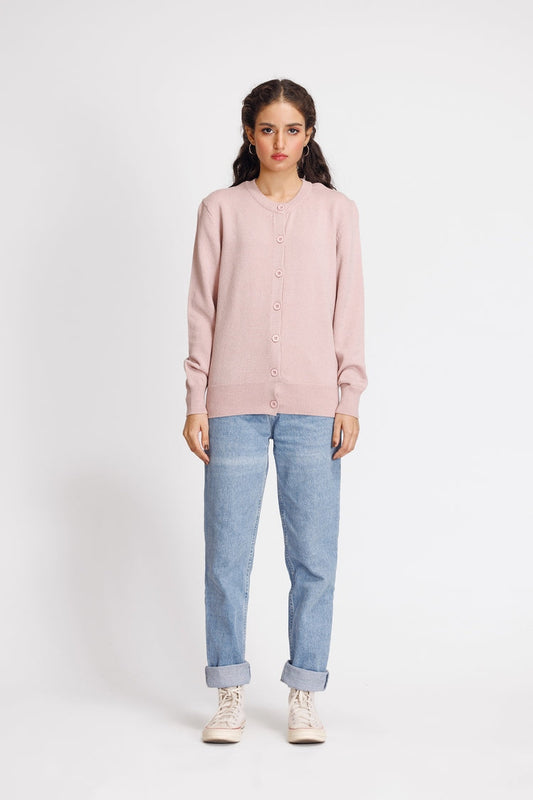 Ellena - Round Neck Cardigan Sweater