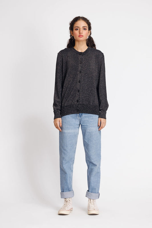 Ellena - Round Neck Cardigan Sweater