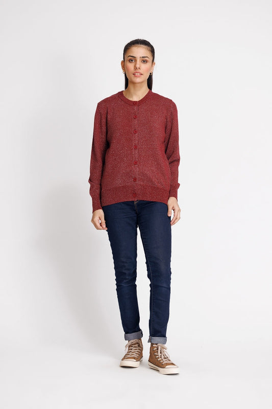 Ellena - Round Neck Cardigan Sweater