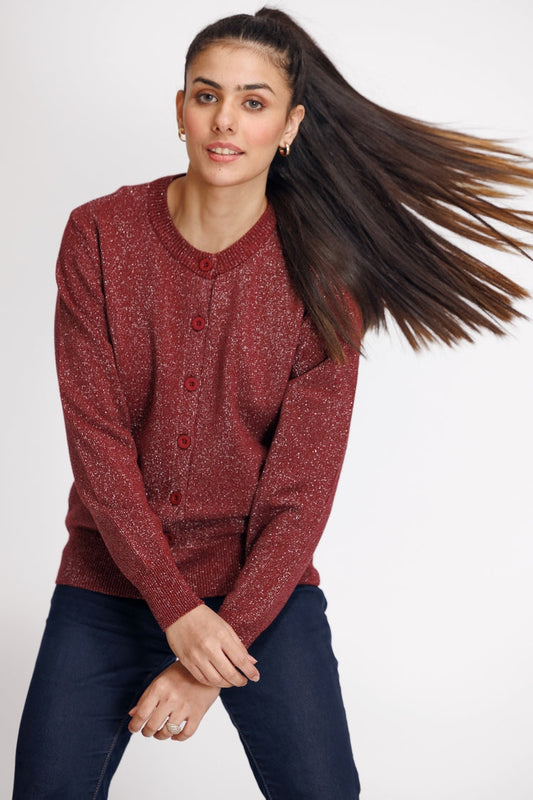 Ellena - Round Neck Cardigan Sweater