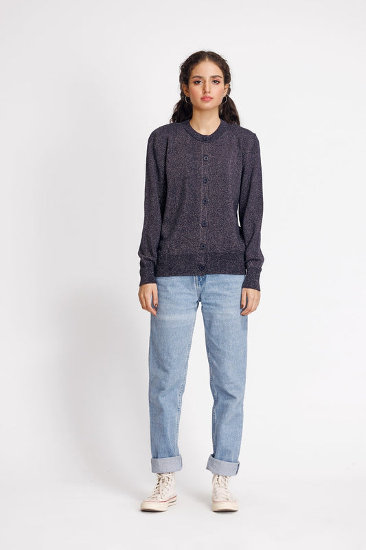 Ellena - Round Neck Cardigan Sweater