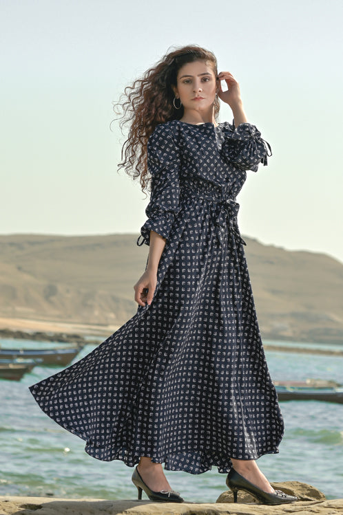Ellena - Printed Georgette Dress