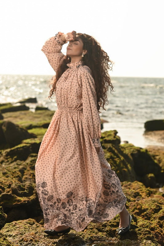 Ellena - Printed Georgette Maxi Dress