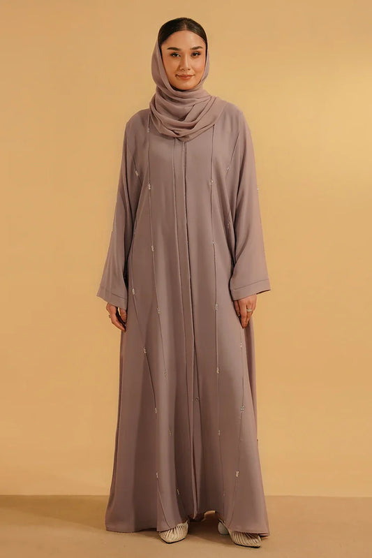 Divinely Crafted - Embellished Abaya - Lilac