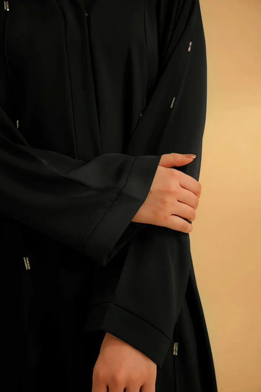 Divinely Crafted - Embellished Abaya Set - Black