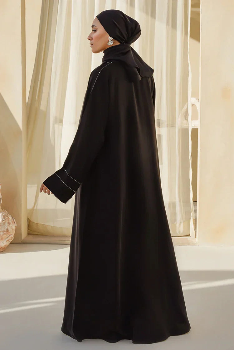 Divinely Crafted - Hareer Abaya - Buttoned Up