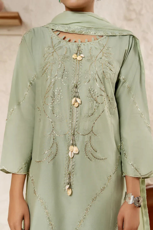 Khubsurat - 3 Pieces Ready To Wear - Pista - 4040-KH-CT