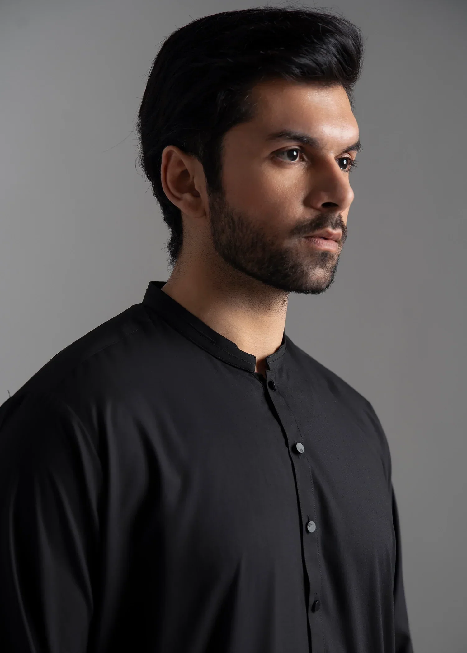 Picture of <!--ams-->Wash & Wear | Black Ban Shalwar Kameez - Available at Raja Sahib