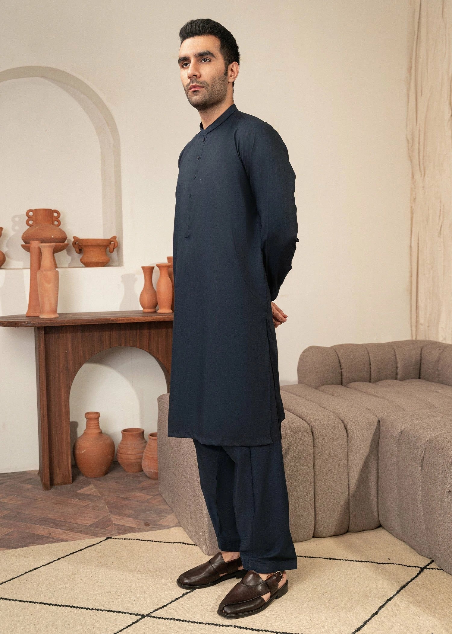 Picture of Wash & Wear | Blue Ban Shalwar Kameez - Available at Raja Sahib