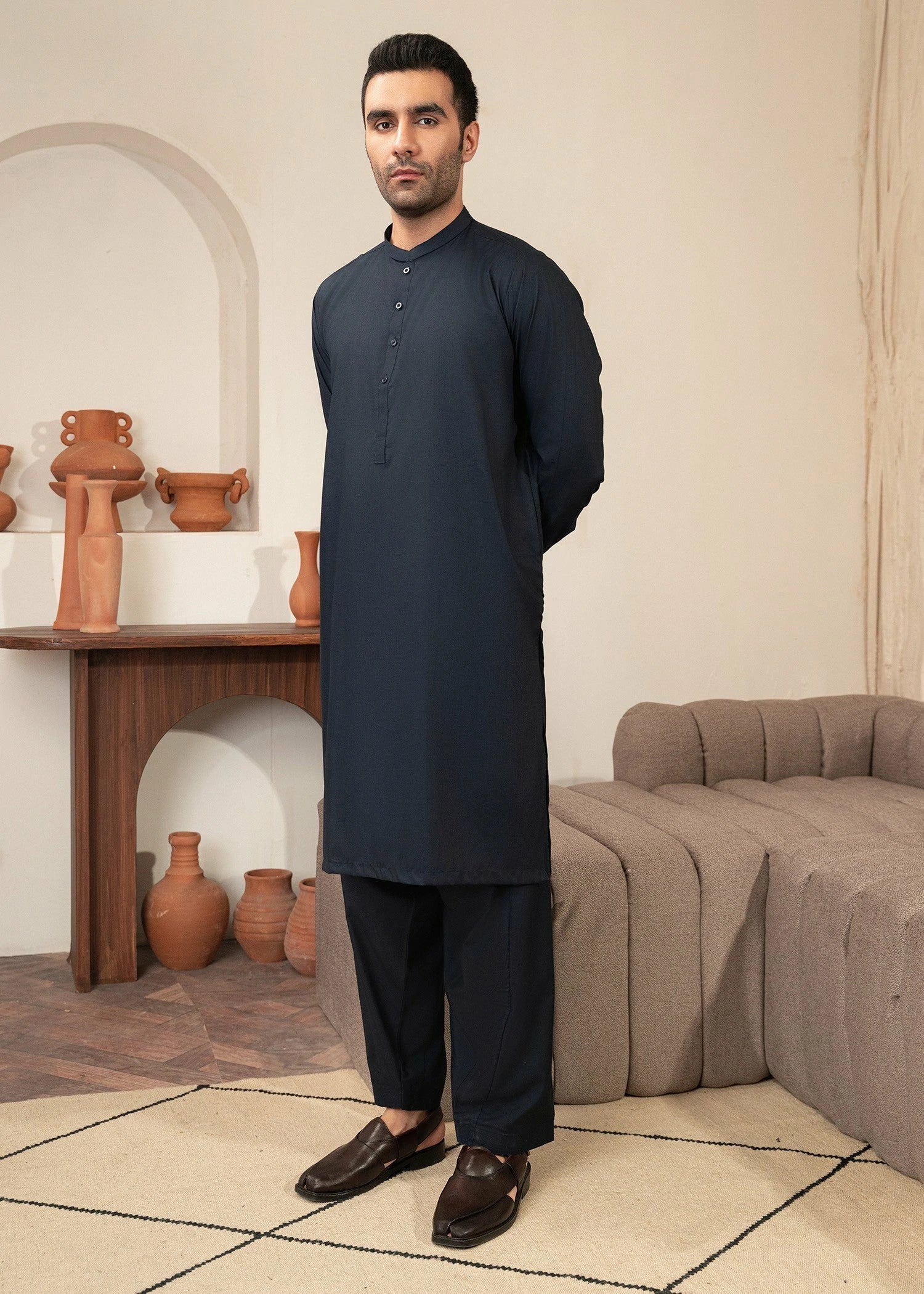 Picture of Wash & Wear | Blue Ban Shalwar Kameez - Available at Raja Sahib