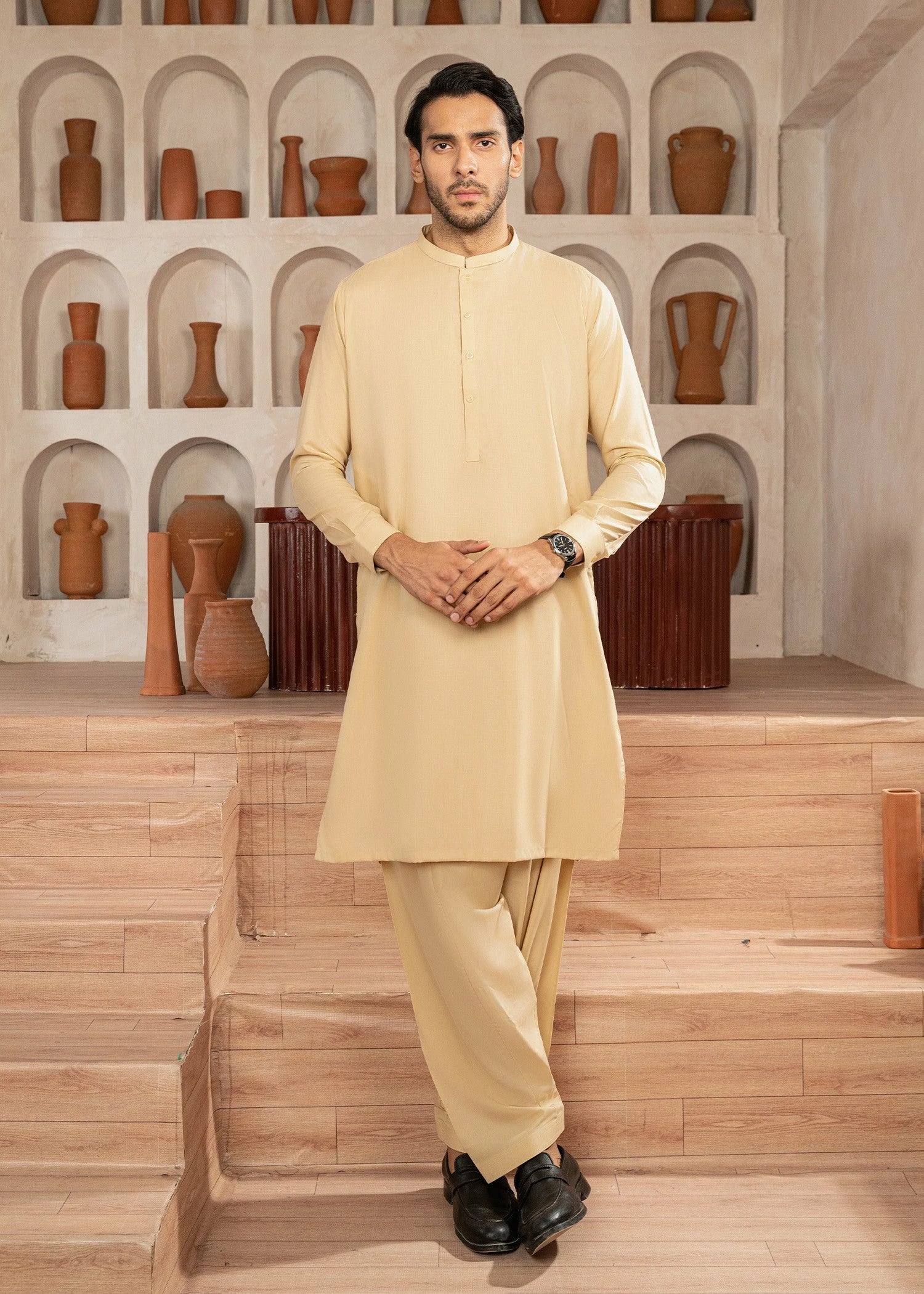 Picture of Wash & Wear | Skin Ban Shalwar Kameez - Available at Raja Sahib