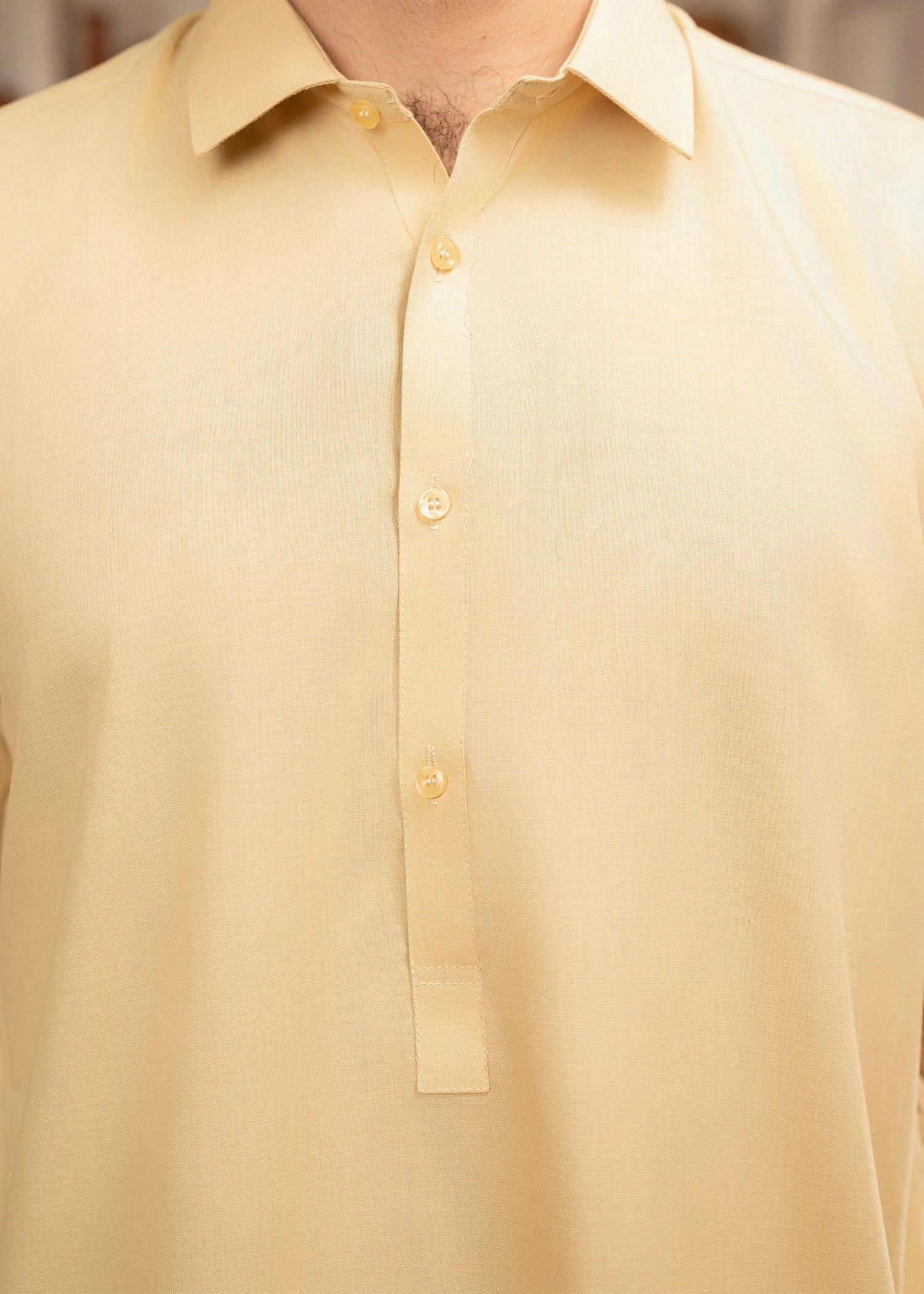 Picture of Wash & Wear | Skin Collared Shalwar Kameez - Available at Raja Sahib