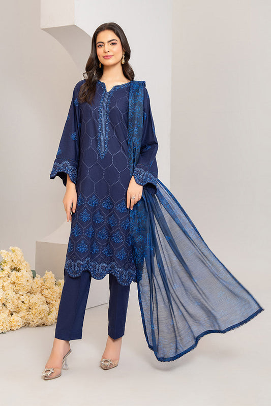 Ellena - 3-PC Stitched Embroidered Suit