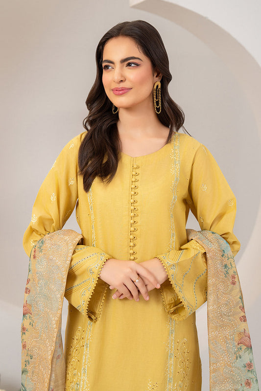 Ellena - 3-PC Stitched Embroidered Suit