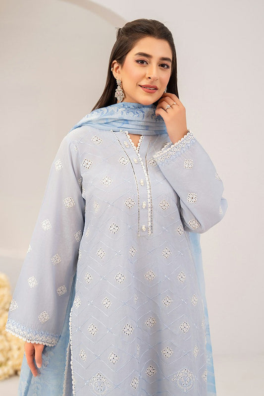Ellena - 3-PC Stitched Embroidered Suit