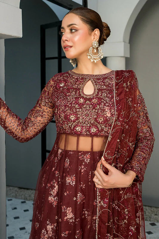 Ellena - 3-PC Stitched Embroidered Suit
