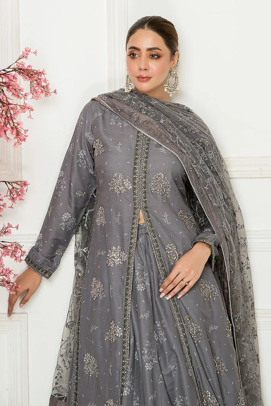 Picture of 3-PC Stitched Embroidered Maxi - Available at Raja Sahib