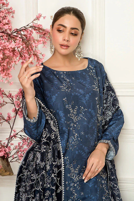Ellena - 3-PC Stitched Embroidered Suit