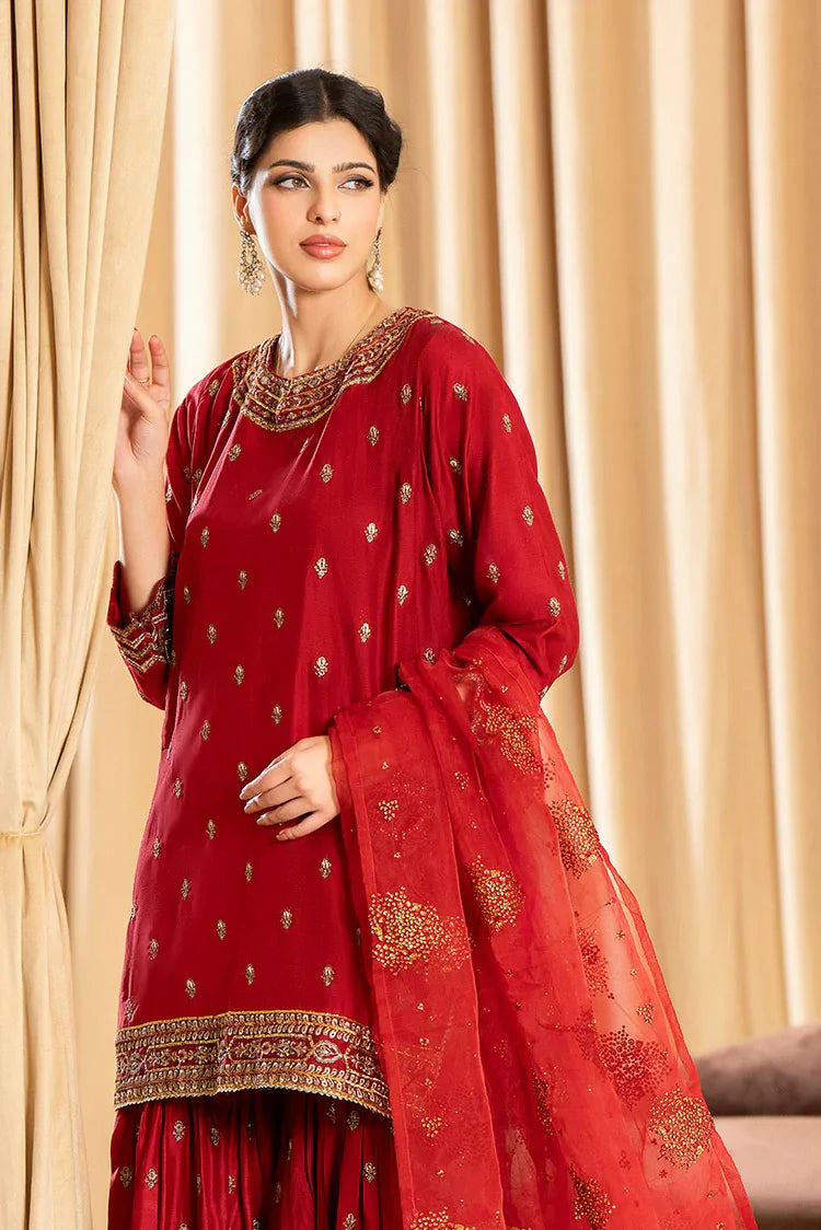 Picture of 3-PC Stitched Embroidered Suit - Available at Raja Sahib