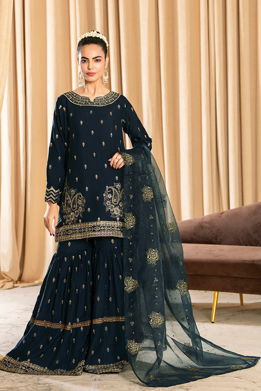 Picture of 3-PC Stitched Embroidered Suit - Available at Raja Sahib
