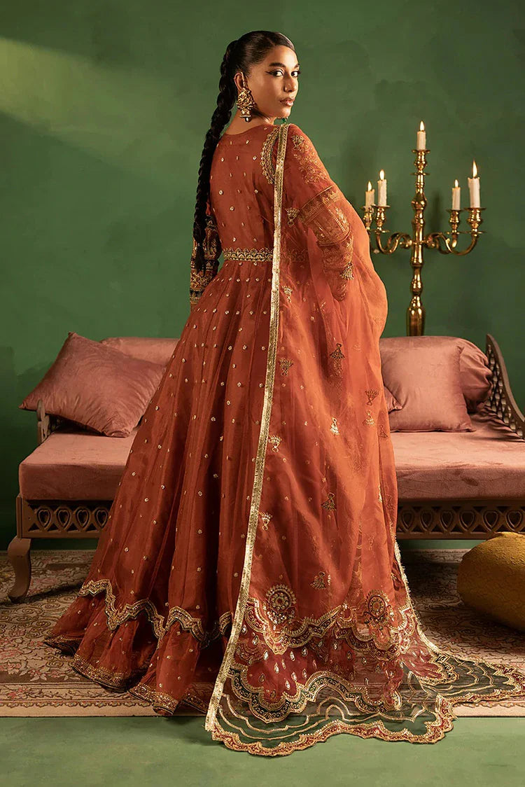 Picture of ANARKALI - US-607 - RUST - Available at Raja Sahib