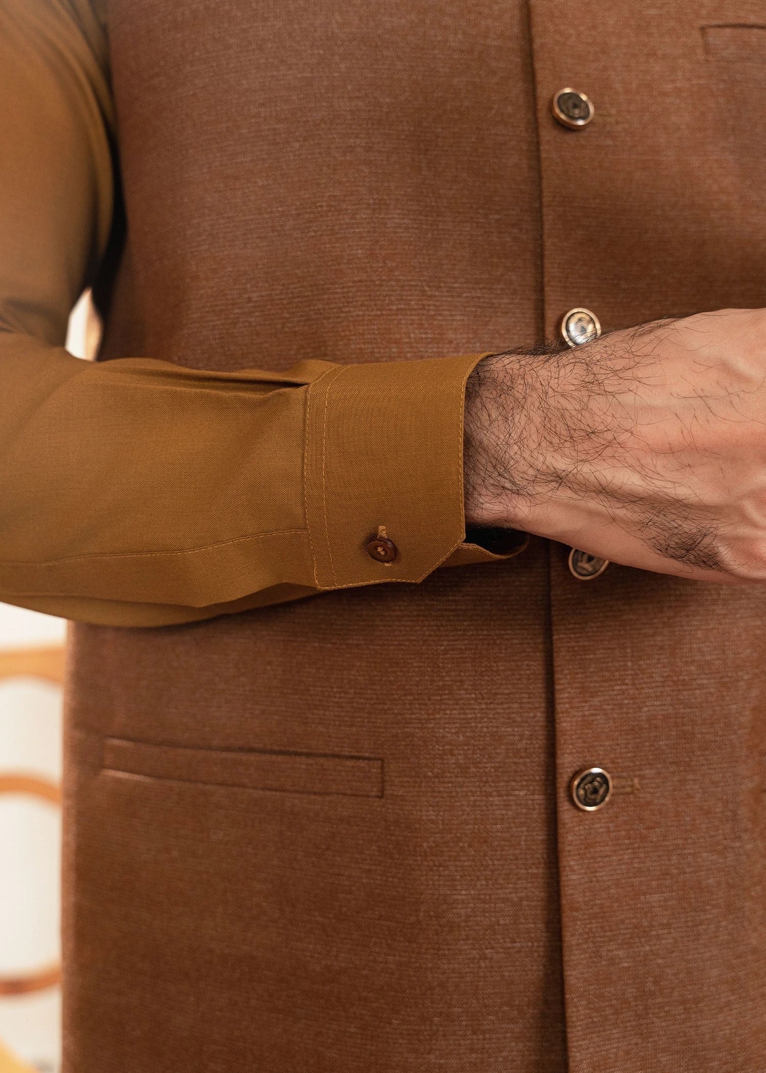 Picture of Platinum Blue | Waist Coat Ceremonial - Available at Raja Sahib