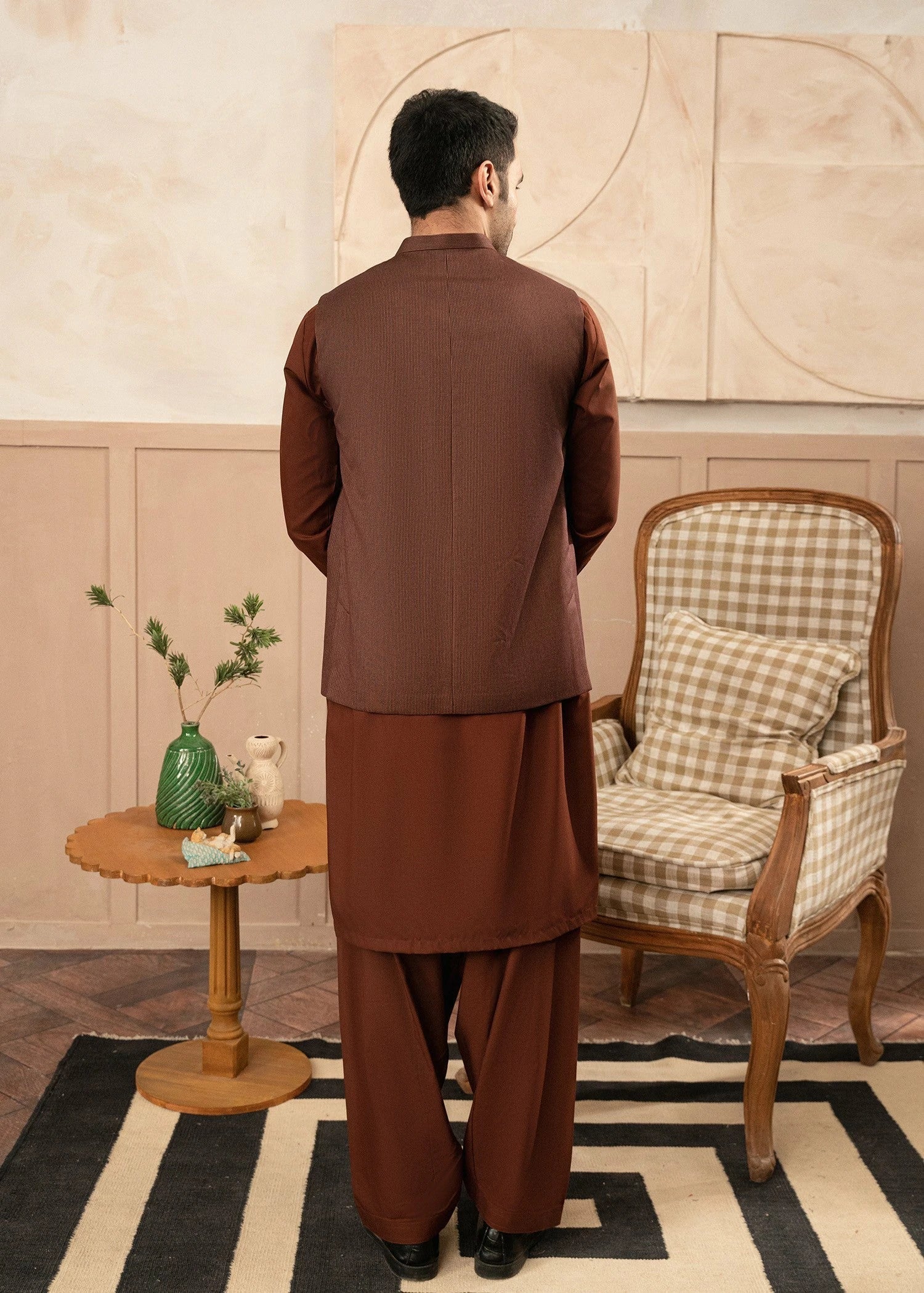 Picture of Platinum Purple | Waist Coat Ceremonial - Available at Raja Sahib