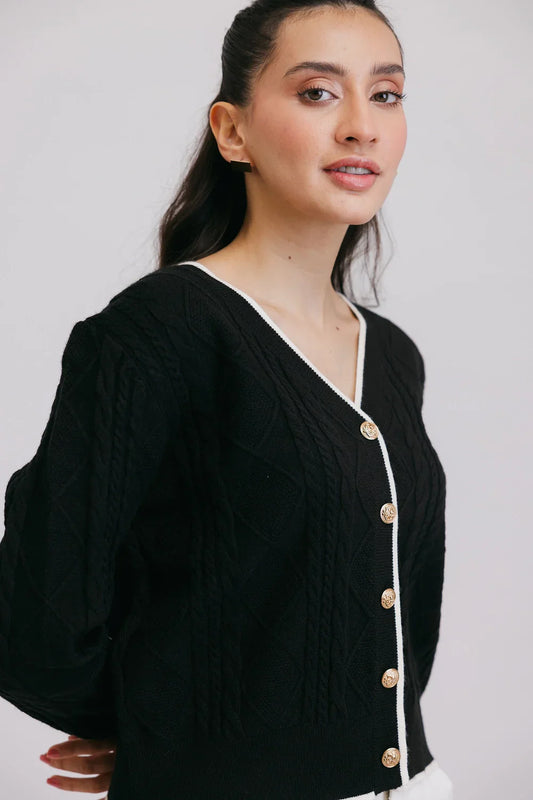 Shop Full Sleeves V-Neck Cardigan Sweater Online Now