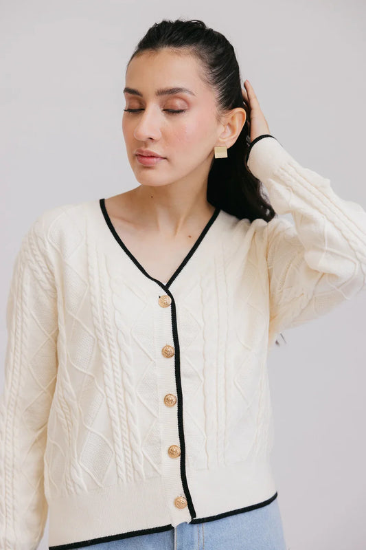 Shop Full Sleeves V-Neck Cardigan Sweater Online Now