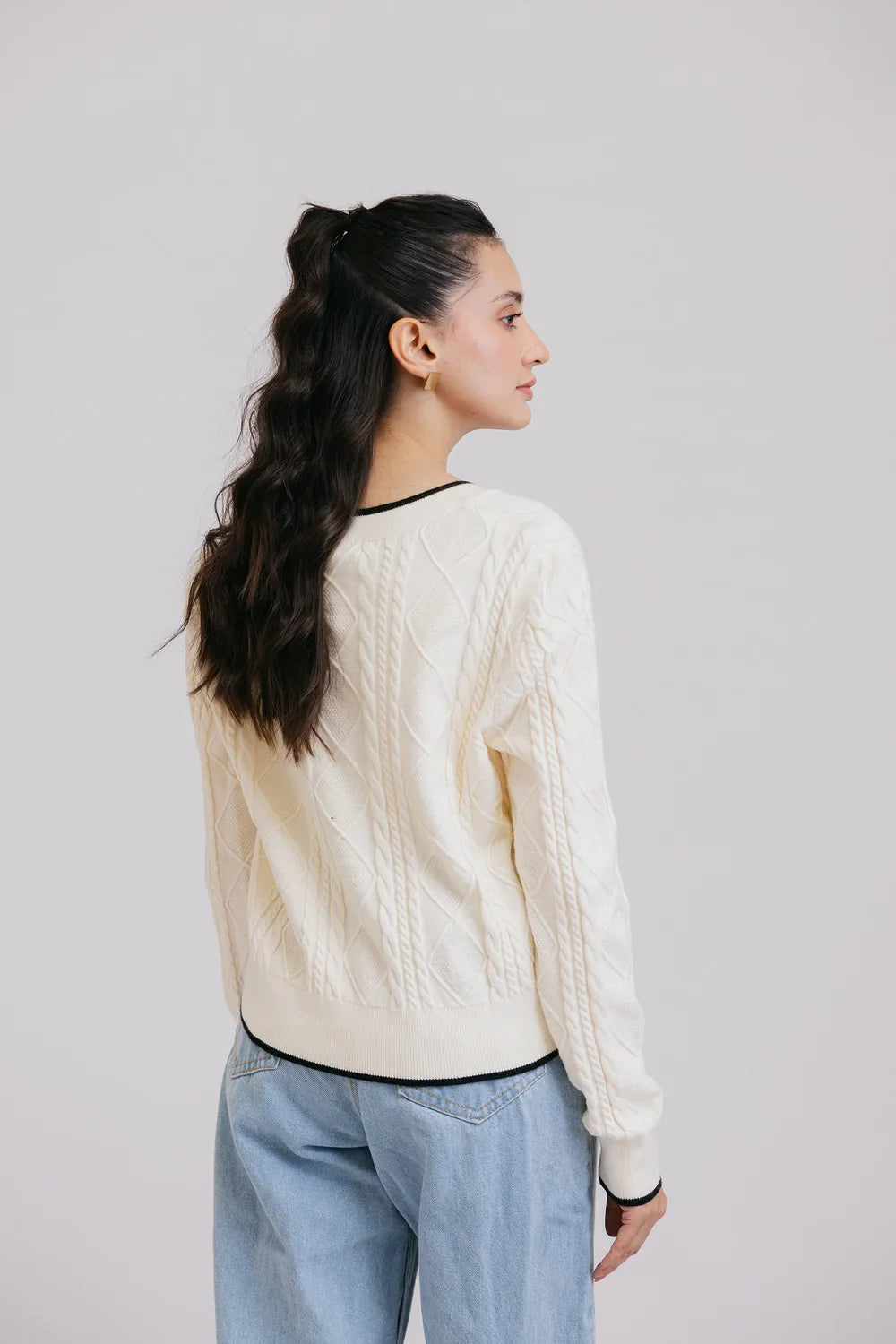 Shop Full Sleeves V-Neck Cardigan Sweater Online Now