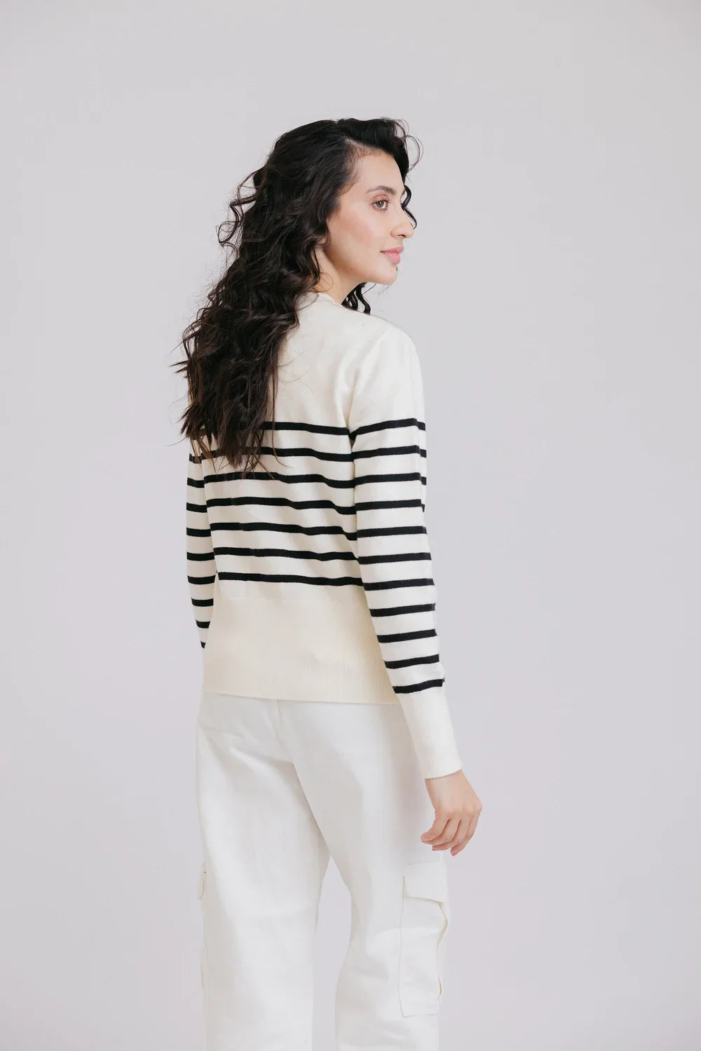 Picture of Full Sleeves Round Neck Cardigan Sweater - Available at Raja Sahib