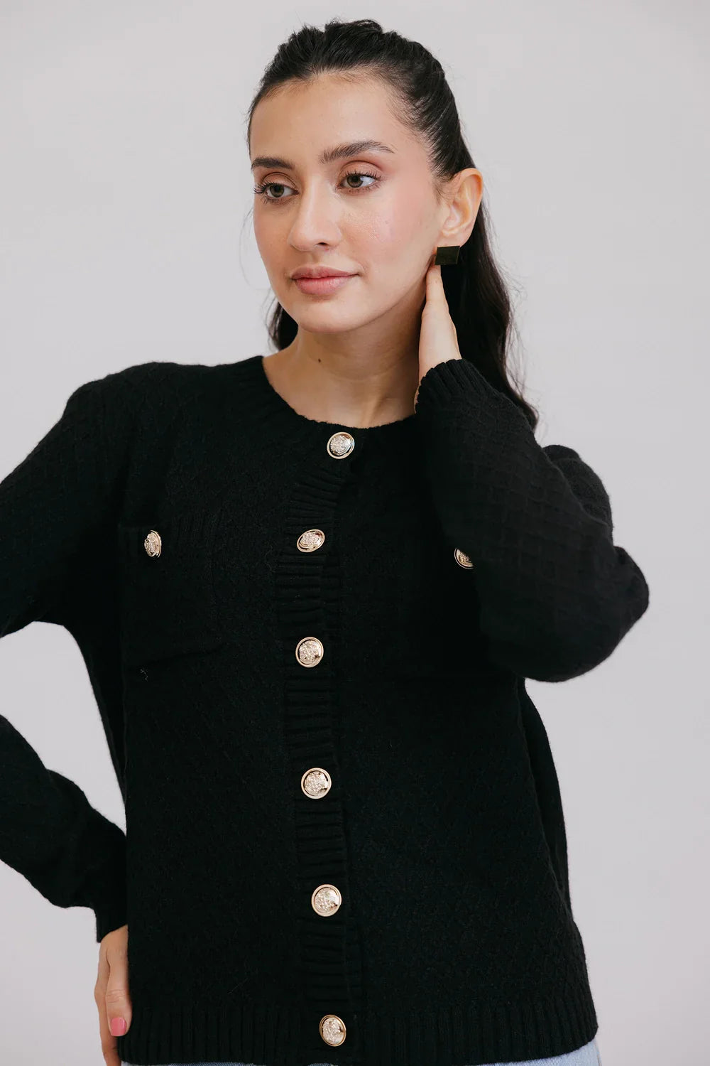 Shop Full Sleeves Round Neck Cardigan Sweater Online Now