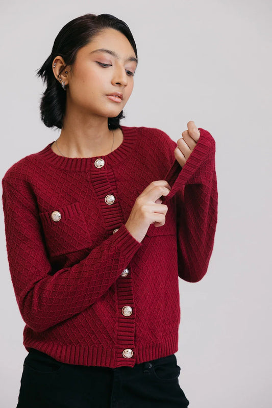 Shop Full Sleeves Round Neck Cardigan Sweater Online Now