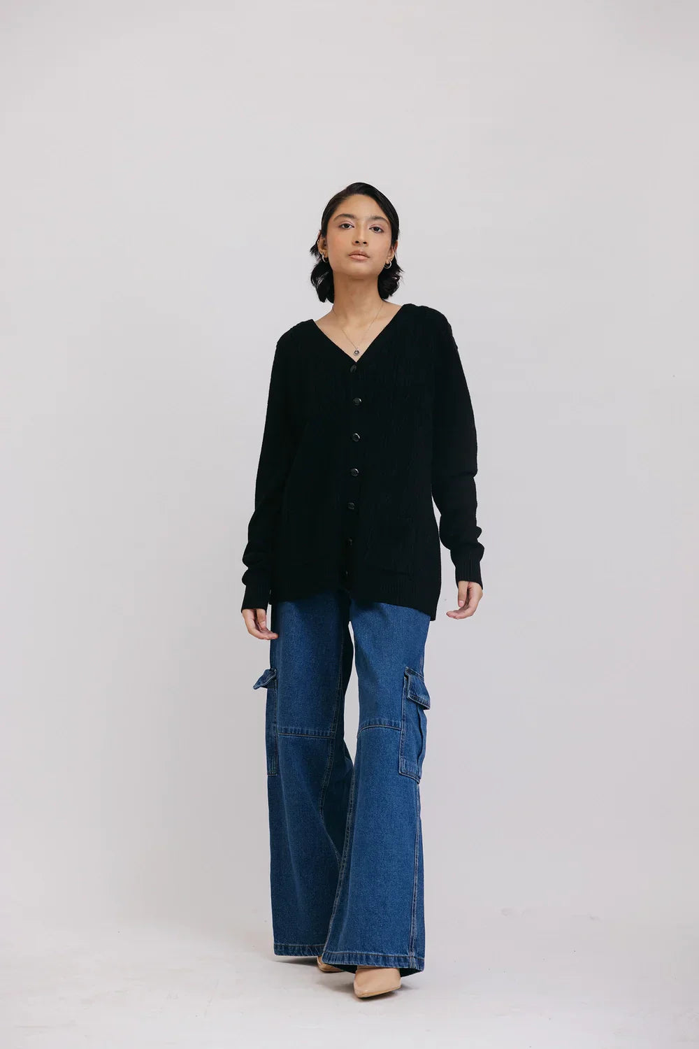 Picture of <!--baf-->Full Sleeves V-Neck Cardigan Sweater - Available at Raja Sahib