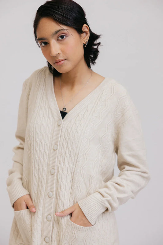 Picture of Full Sleeves V-Neck Cardigan Sweater - Available at Raja Sahib