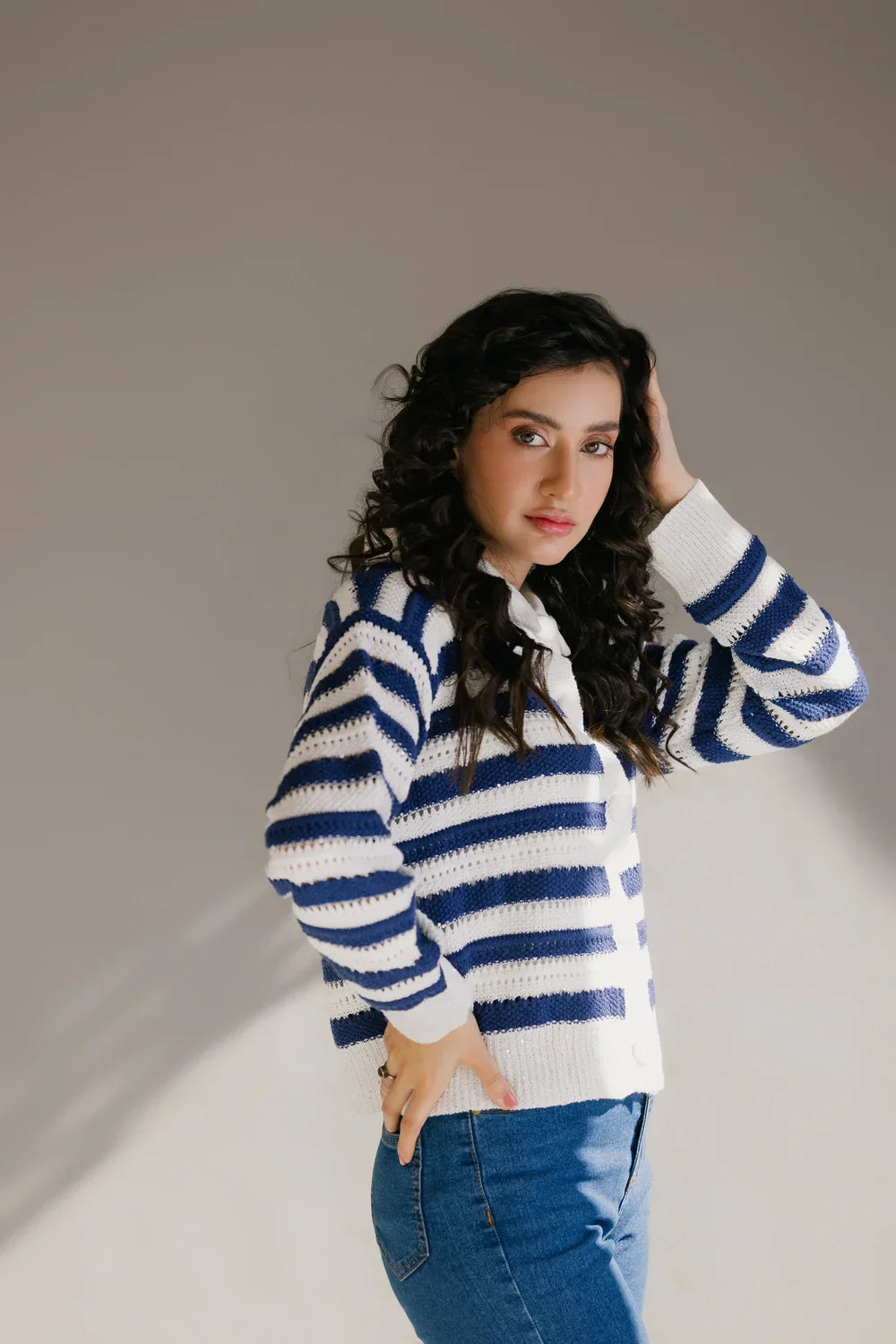 Shop Full Sleeves Round Neck Cardigan Sweater Online Now