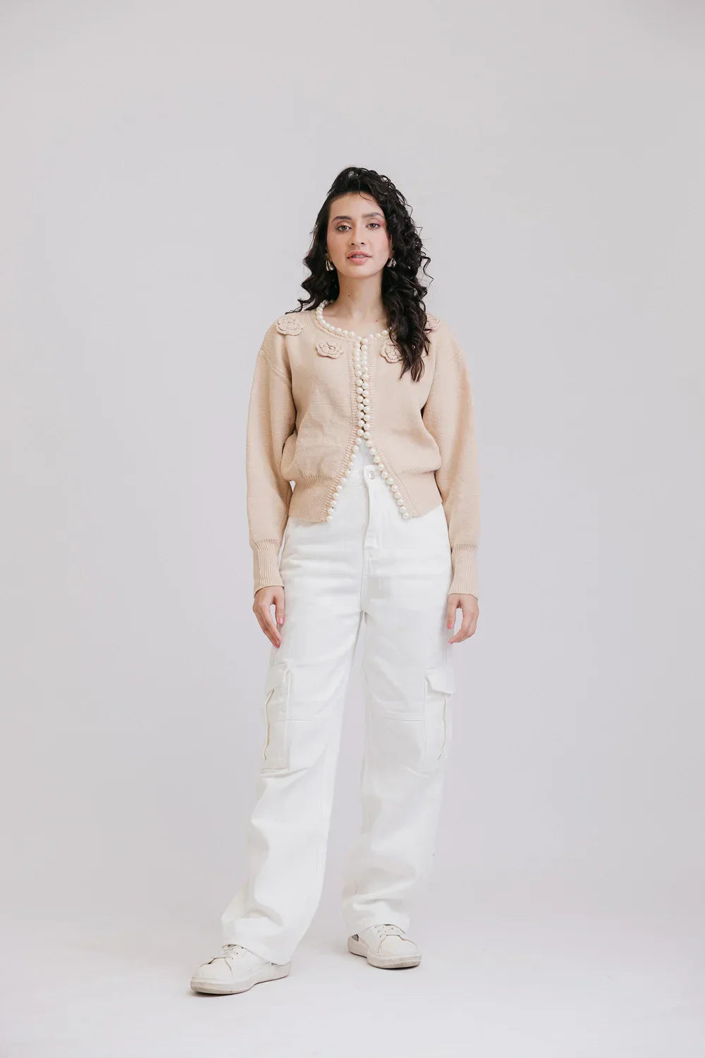 Picture of <!--azz-->Full Sleeves Round Neck Cardigan Sweater - Available at Raja Sahib