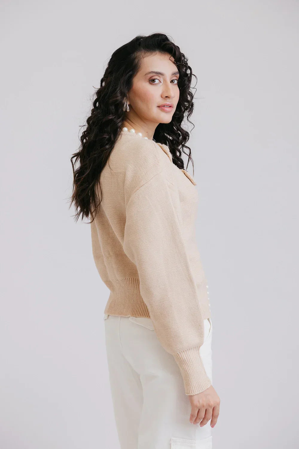 Picture of <!--azz-->Full Sleeves Round Neck Cardigan Sweater - Available at Raja Sahib