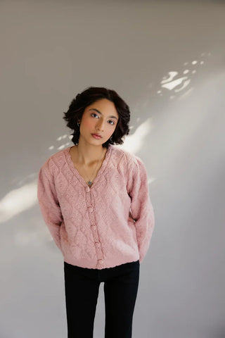 Picture of Full Sleeves V-Neck Cardigan Sweater - Available at Raja Sahib