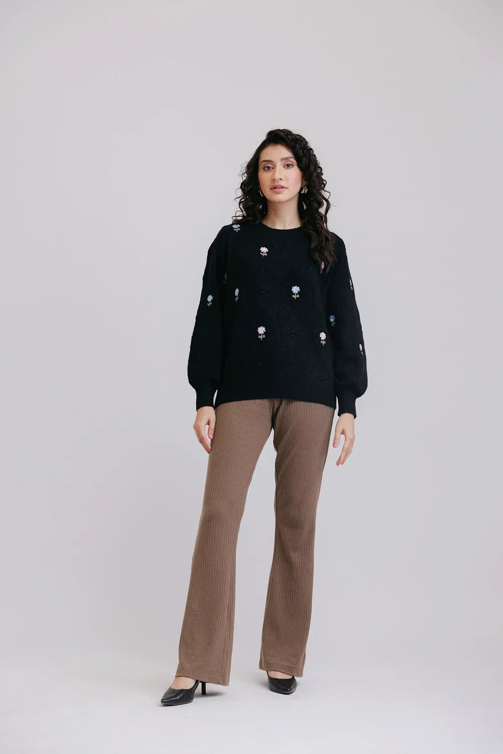 Picture of <!--azu-->Full Sleeves Round Neck Pullover Sweater - Available at Raja Sahib