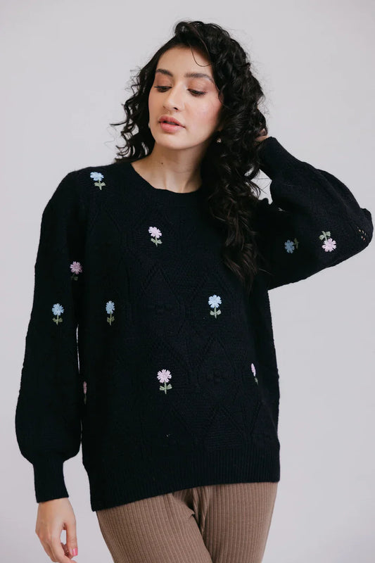 Picture of <!--azu-->Full Sleeves Round Neck Pullover Sweater - Available at Raja Sahib