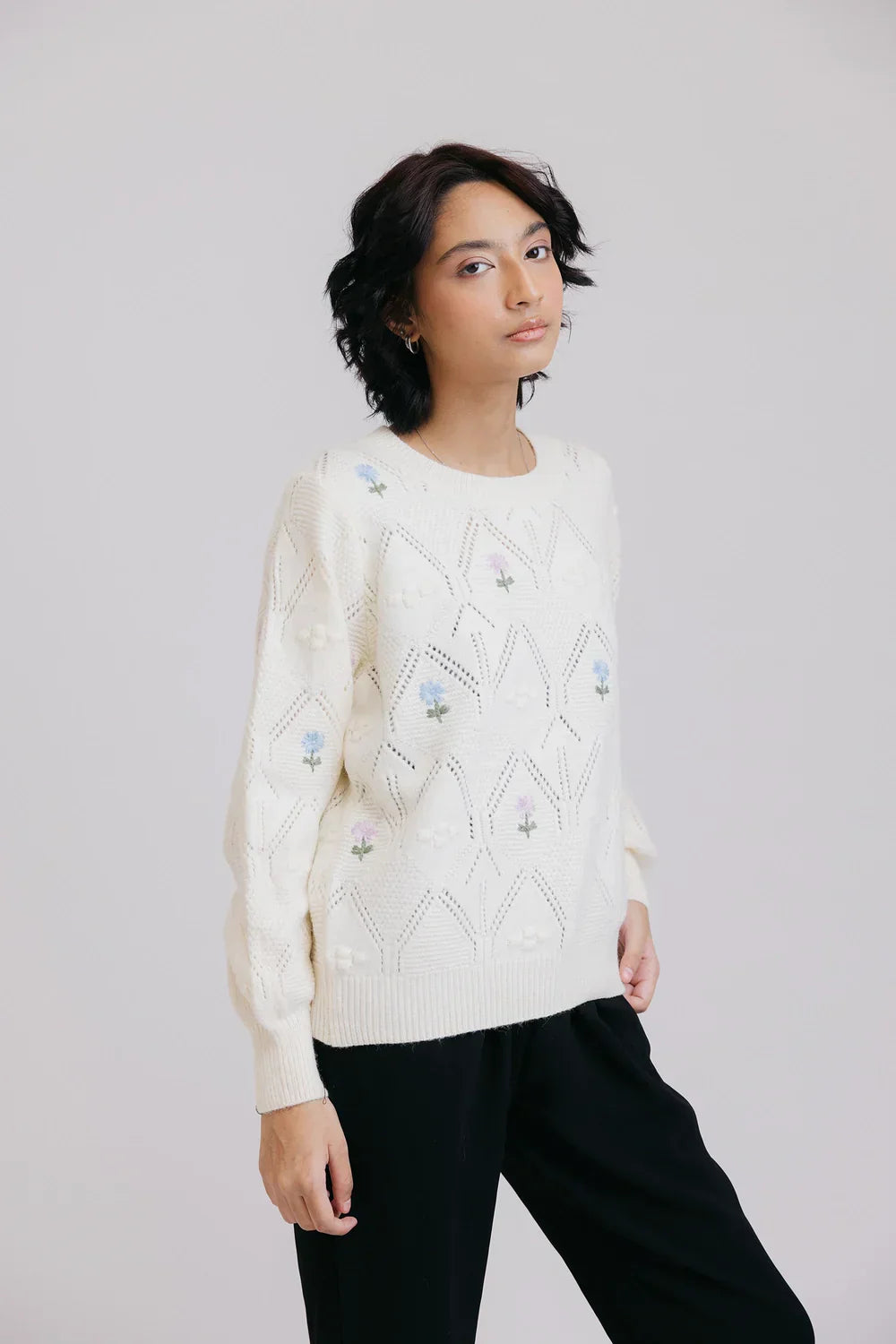 Picture of <!--baa-->Full Sleeves Round Neck Pullover Sweater - Available at Raja Sahib