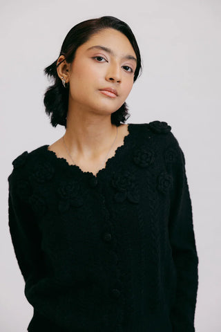 Picture of Full Sleeves V-Neck Cardigan Sweater - Available at Raja Sahib