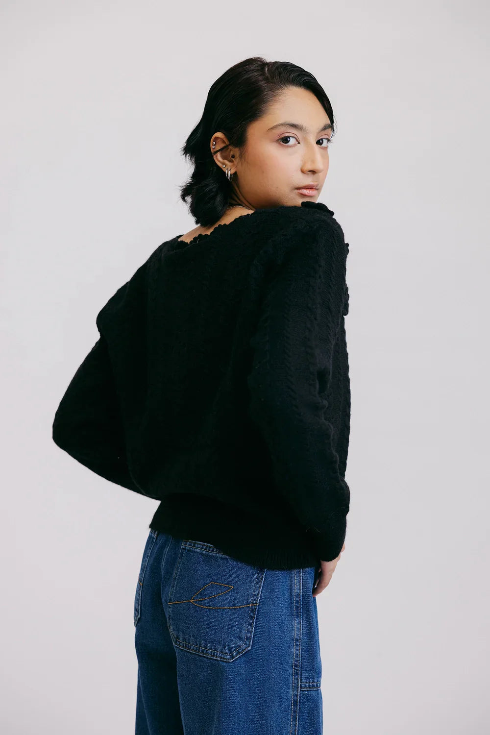 Shop Full Sleeves V-Neck Cardigan Sweater Online Now