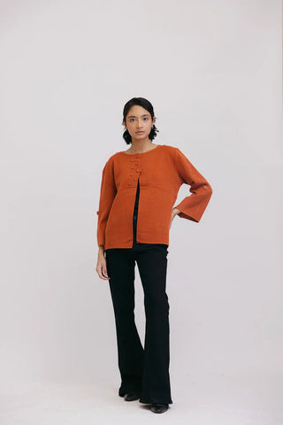 Picture of Full Sleeves Round Neck Cardigan Sweater - Available at Raja Sahib