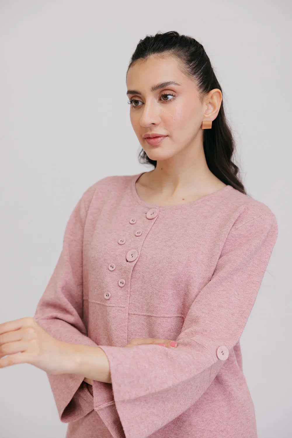 Picture of Full Sleeves Round Neck Cardigan Sweater - Available at Raja Sahib