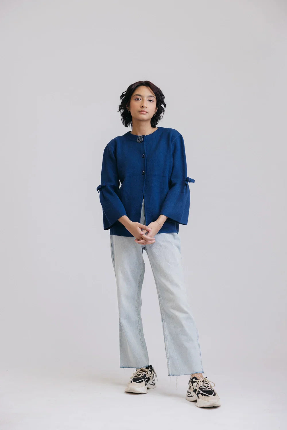 Picture of <!--bae-->Full Sleeves Round Neck Cardigan Sweater - Available at Raja Sahib