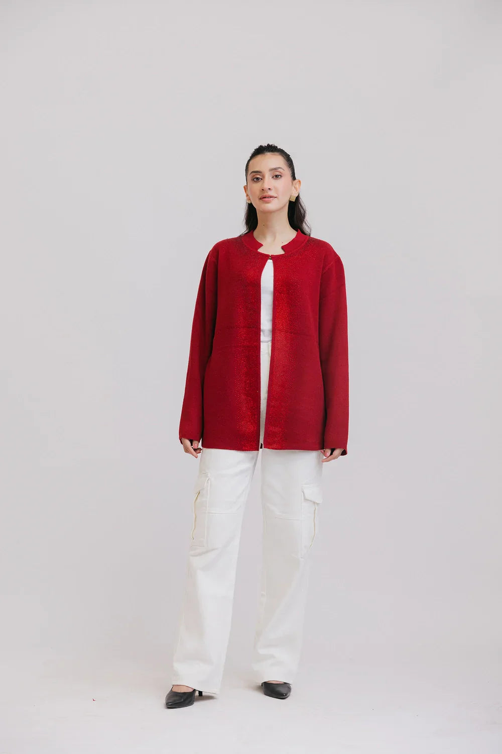 Shop Full Sleeves Round Neck Cardigan Sweater Online Now