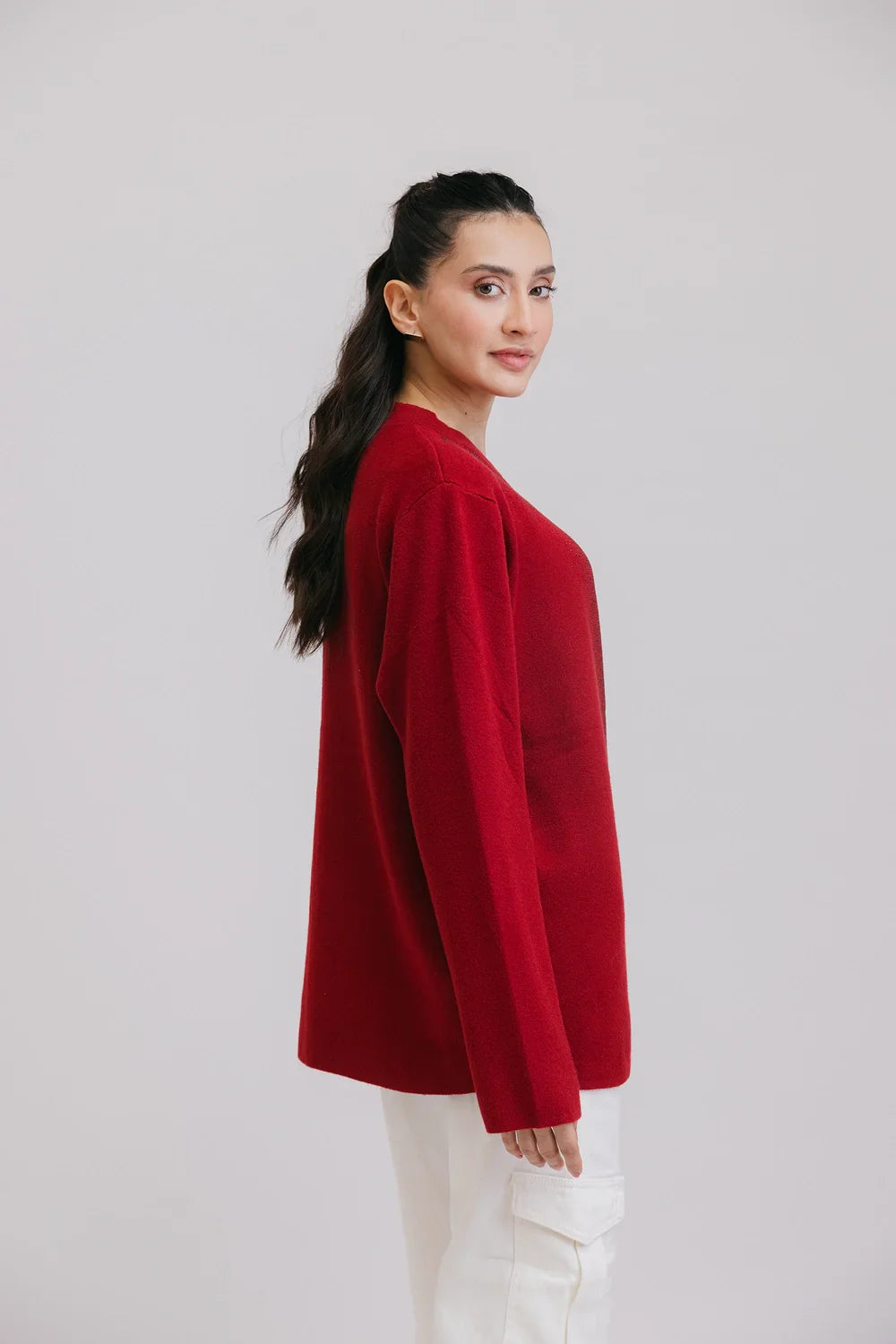 Full Sleeves Round Neck Cardigan Sweater | Sweaters